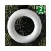 2 ANELLI CERCHI POLISTIROLO 12,5CM BIANCHI DECORAZIONI NATALIZIE ADDOBBI NATALE