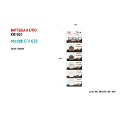 5 BATTERIE PILE A BOTTONE CR1620 3V PER OROLOGI TELECOMANDI APPARECCHI MAXTECH