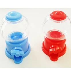 2 BOMBONIERA BOMBONIERE DISTRIBUTORE GUMBALL PORTACONFETTI COMUNIONE COMPLEANNO