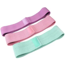 3 FASCE ELASTICHE IN STOFFA PER ESERCIZI FISICI JOGA GINNASTICA PALESTRA 25x5 CM