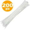 200 FASCETTE FASCETTA AUTOSTRINGENTI 2.5x100 AUTO STRINGENTI BIANCO TRASPARENTE