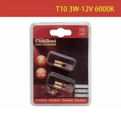 2 LAMPADINE LAMPADE AUTO T10 41 MM LED 6000K 3 WATT 12V C-6295