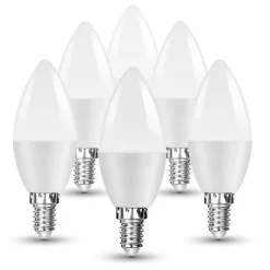 5 LAMPADINE LED E14 C37 CANDELA 4,5W LUCE CALDA FREDDA NATURALE SAMSUNG V-TAC255
