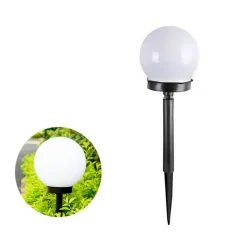 4 LAMPIONE SOLARE 1 LED GIARDINO 10 CM SU PICCHETTO LAMPADE GLOBO PER ESTERNI