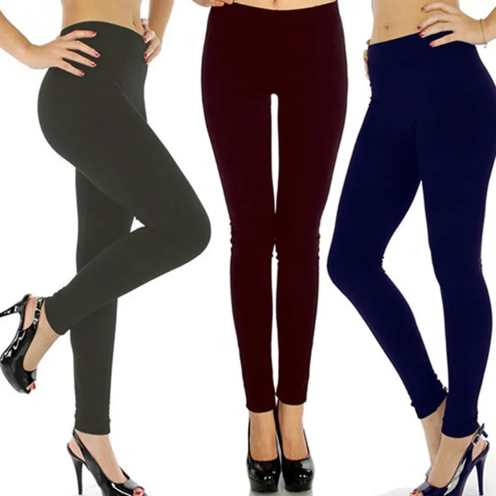 3 LEGGINGS MOD.905 DONNA FELPATI COMODI CALDI ELEGANTI 3PZ. LEGGINGS VARI COLORI