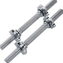 2 MANUBRI FILETTATI DA 40CM PER SOLLEVAMENTO PESI SPORT ALLENAMENTO PALESTRA