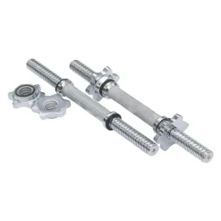 2 MANUBRI FILETTATI DA 40CM PER SOLLEVAMENTO PESI SPORT ALLENAMENTO PALESTRA