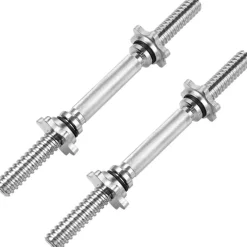 2 MANUBRI FILETTATI DA 35CM PER SOLLEVAMENTO PESI SPORT ALLENAMENTO PALESTRA