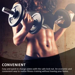 2 MANUBRI FILETTATI DA 35CM PER SOLLEVAMENTO PESI SPORT ALLENAMENTO PALESTRA