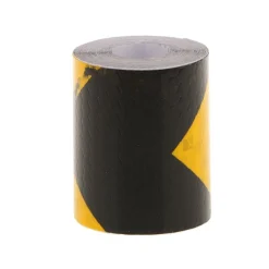 5 METRI NASTRO ADESIVO CATARIFRANGENTE AUTO CAMION NERO E GIALLO ALTA VISIBILITÁ