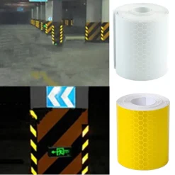 25 METRI NASTRO ADESIVO CATARIFRANGENTE AUTO CAMION GIALLO ALTA VISIBILITà