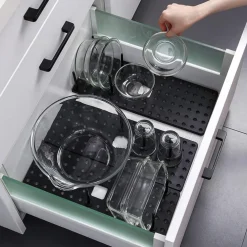 2 ORGANIZER DIVISORI SEPARATORI PER CASSETTI MOBILI CUCINA STOVIGLIE REGOLABILI
