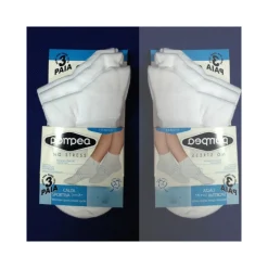 3 PAIA BIANCO 39/42 CALZE CALZETTI CALZINI "POMPEA" COTONE DONNA UOMO CALZINO