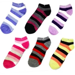 12 PAIA DI CALZINI A COLLO BASSO DA DONNA FANTASMINI IN COTONE COLORATI 35-40