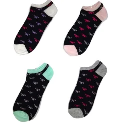 12 PAIA DI CALZINI A COLLO BASSO DA DONNA FANTASMINI IN COTONE FIOCCHETTI 35-40