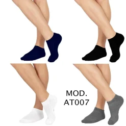 12 PAIA DI CALZINI UOMO COLLO BASSO COMODI IN 4 COLORAZIONI DAL 40 AL 46 AT007