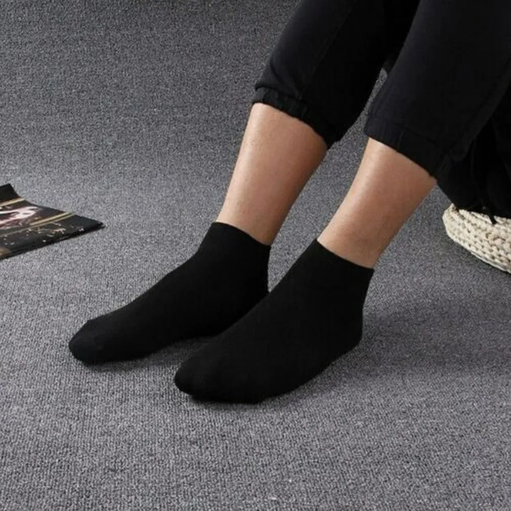 12 PAIA FANTASMINI UOMO CALZE CALZINI IN COTONE NERO BIANCO TG 40/46 FANTASMINO