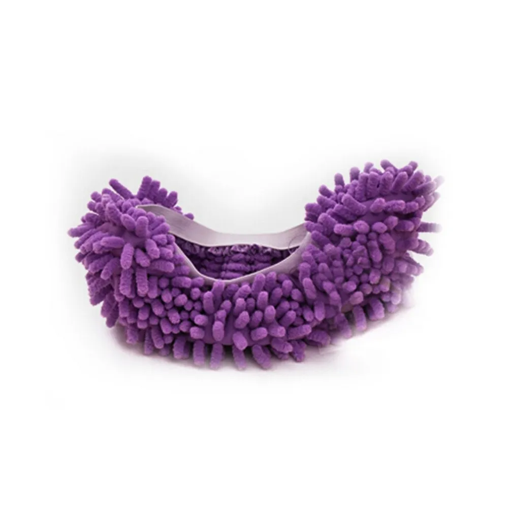 2 PANTOFOLE MOP PULISCI CASA PAVIMENTO IN MICROFIBRA COPRISCARPA CATTURA POLVERE