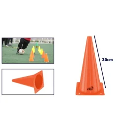 2 PEZZI CONI OSTACOLI ARANCIONI 30CM PER ALLENAMENTO VELOCITÀ AGILITÀ SCATTO