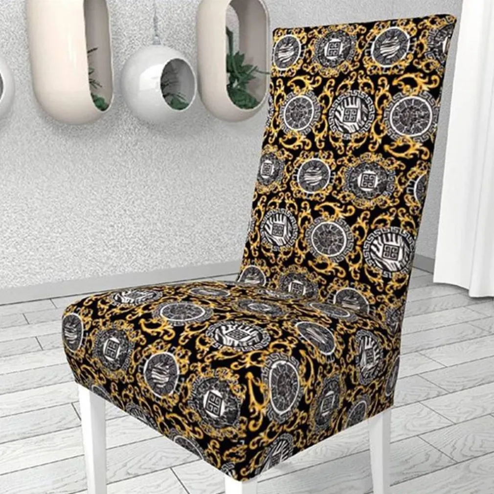 2 PEZZI COPRISEDIA FODERA PER SEDIA E SCHIENALE FANTASIA IN STAMPA DIGITALE 3D