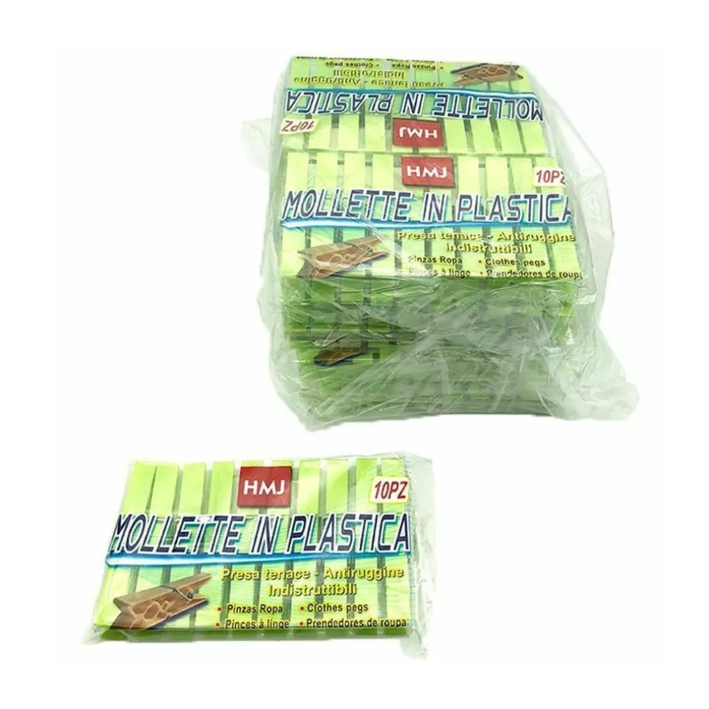 120 PEZZI MOLLETTE PINZE BUCATO PANNI PLASTICA EXTRAFORTE VERDE STENDIBIANCHERIA