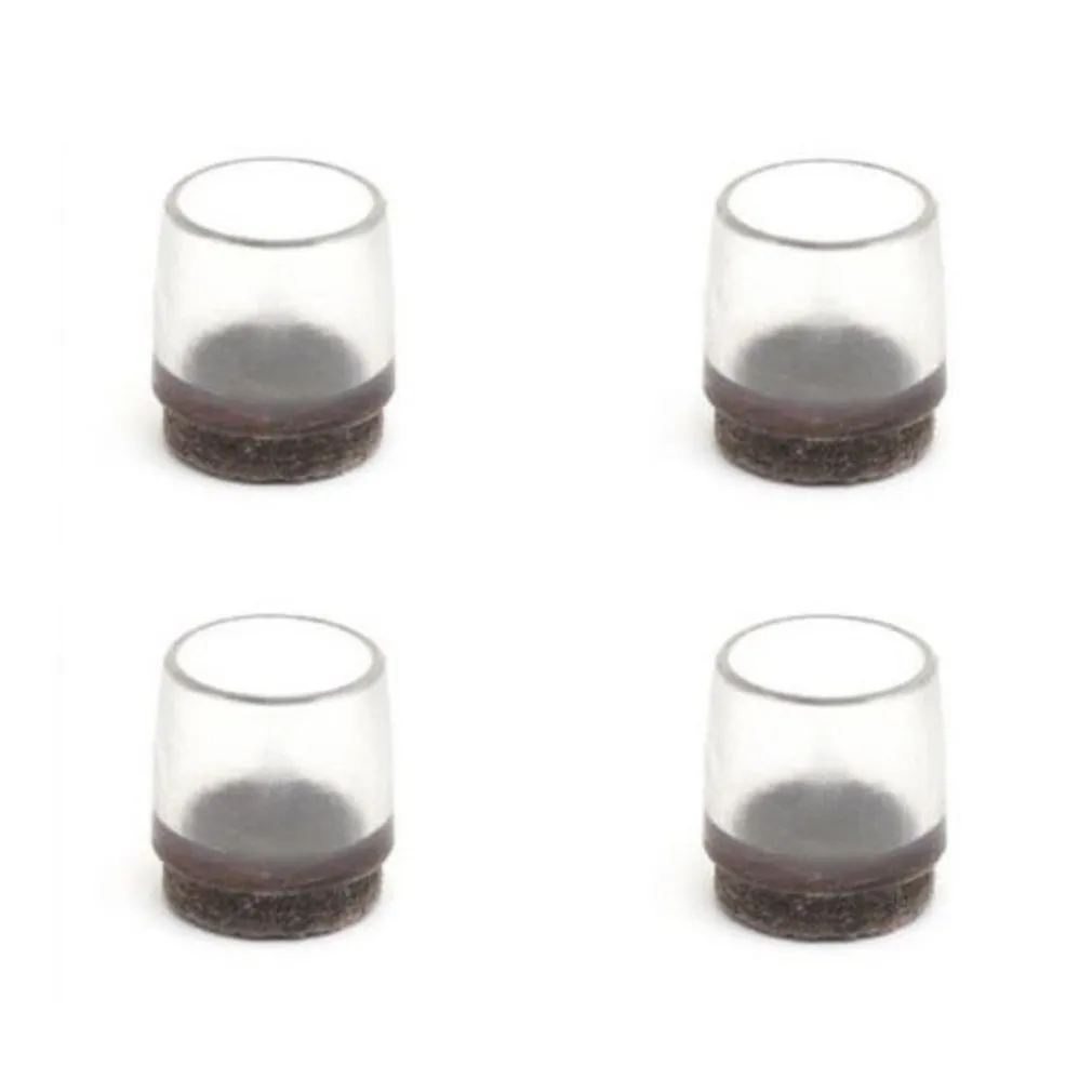 4 PEZZI TAPPINI IN GOMMA CON FELTRINI CALZANTI PER SEDIE ROTONDI 18-21MM