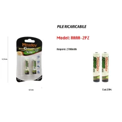 2 PILE AAA 2700 MAH BATTERIE MINI STILO RICARICABILI PILA TELECOMANDI MACCHINE