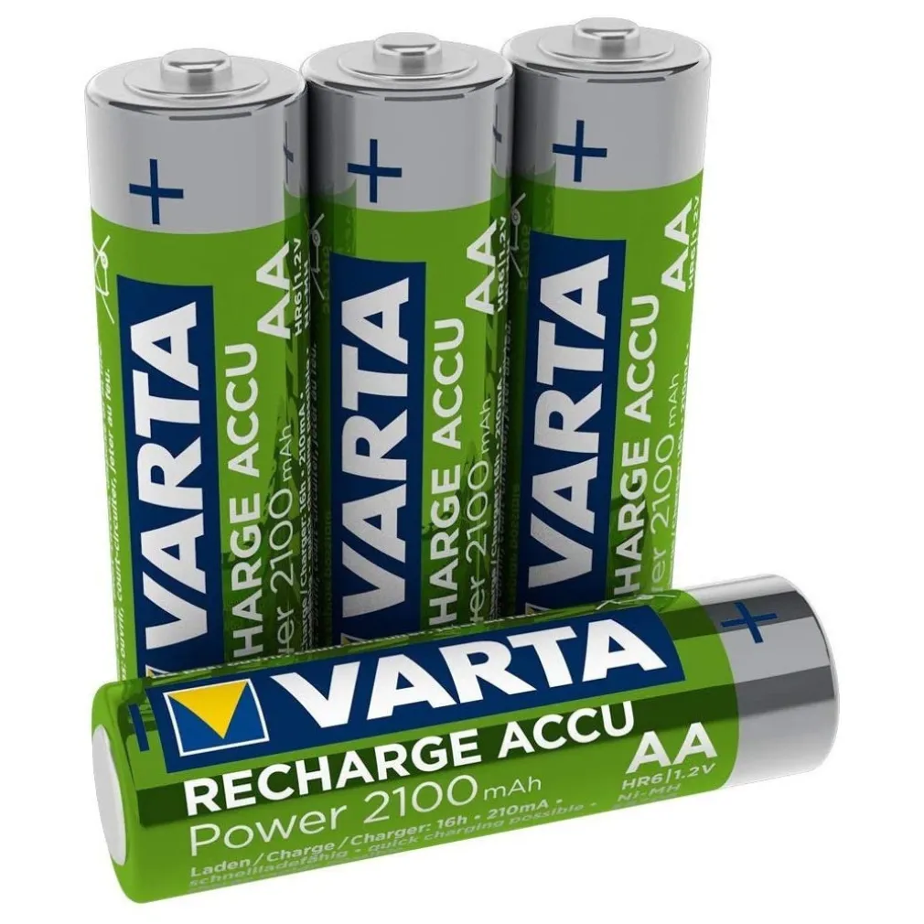 2 PILE VARTA STILO BATTERIE AA ALKALINE RICARICABILI 2100mAh NiMH HR6 1.2V ACCU