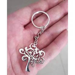 12 PORTACHIAVI PORTA CHIAVE BOMBONIERE CONFETTATA ALBERO DELLA VITA SEGNAPOSTO