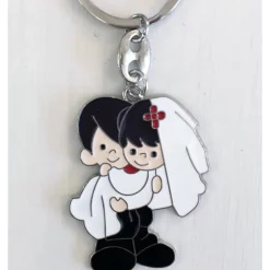 12 PORTACHIAVI SEGNAPOSTO BOMBONIERE CONFETTI WEDDING MATRIMONIO PROMESSA SPOSI