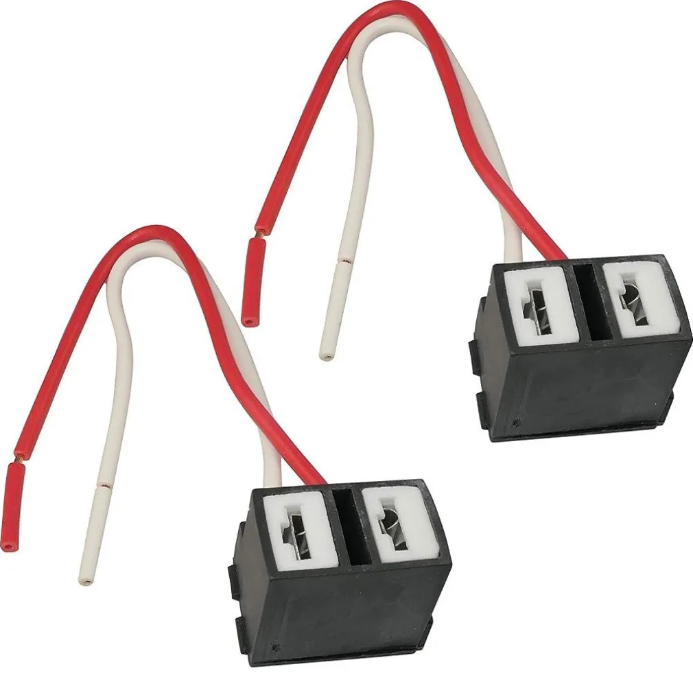 2 PORTALAMPADA SPINA FEMMINA CONNETTORE FARO LAMPADINA H7 IN CERAMICA PER AUTO