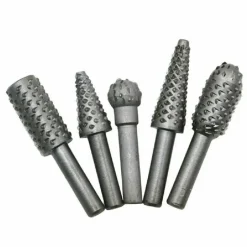 5 PUNTE FRESE PER MINI TRAPANO RASPA LEVIGATURA MODELLISMO INTAGLIO LEGNO 6 MM