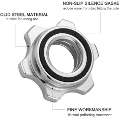 2 PZ COPPIA RICAMBI ACCESSORI PER MANUBRIO BILANCIERE MORSETTO DADO A VITE 25MM