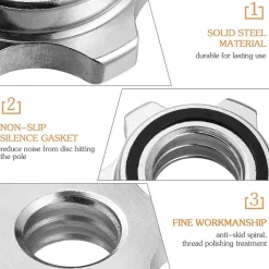 2 PZ COPPIA RICAMBI ACCESSORI PER MANUBRIO BILANCIERE MORSETTO DADO A VITE 25MM