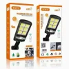 2 PZ FARO LAMPIONE STRADALE CON PANNELLO SOLARE FOTOVOLTAICO 160 LED COB SENSORE