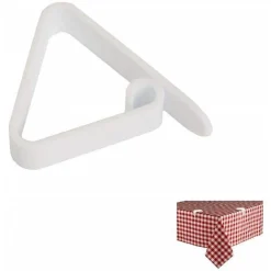 24 PZ FERMATOVAGLIA FERMA TAVOLA PLASTICA BIANCO CLIP GANCIO TAVOLE MOLLA CASA