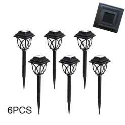 6 PZ LAMPADA 1 LED CON PANNELLO SOLARE DA GIARDINO PICCHETTO ESTERNO TE-B0155