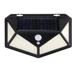 2 PZ LAMPADA SOLARE ESTERNO GIARDINO FARETTO FOTOVOLTAICO SENSORE LUCE 114 LED FARO