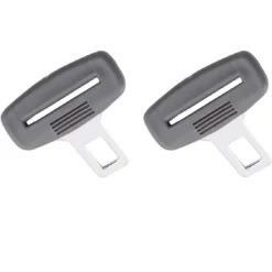 2 PZ LINGUETTA PER CINTURE DI SICUREZZA IN METALLO IMPUGNATURA IN PLASTICA NERO