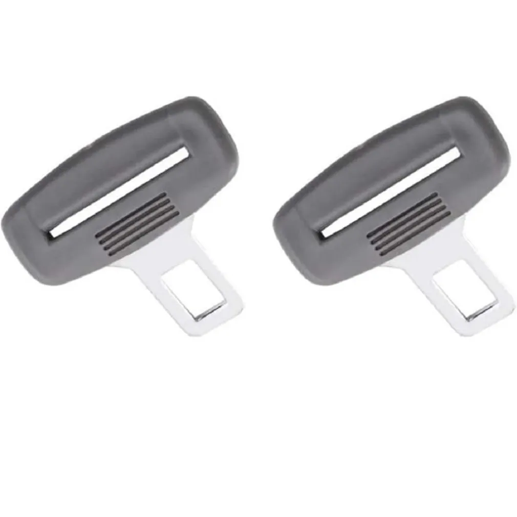 2 PZ LINGUETTA PER CINTURE DI SICUREZZA IN METALLO IMPUGNATURA IN PLASTICA NERO