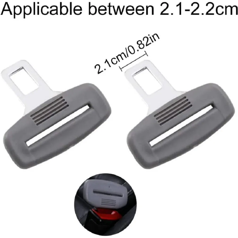 2 PZ LINGUETTA PER CINTURE DI SICUREZZA IN METALLO IMPUGNATURA IN PLASTICA NERO