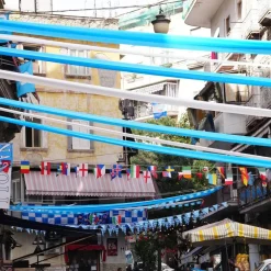 12 PZ NASTRI CELEBRATIVI FESTA TERZO SCUDETTO NAPOLI COLORI MISTI BIANCO AZZURRO