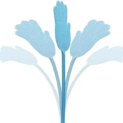 3 PZ PALETTA ABBATTIMOSCHE ABBATTI MOSCHE SCACCIA INSETTI COLORI ASSORTITI 47 CM