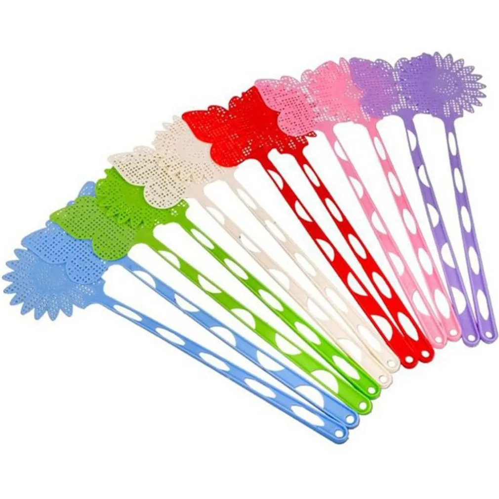 3 PZ PALETTA ABBATTIMOSCHE ABBATTI MOSCHE SCACCIA INSETTI COLORI ASSORTITI 43 CM