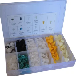 210 PZ PLASTICA TRIM CLIP RIVETTI CLIP KIT FERMI DI SPINTA PER AUTO ABITACOLO