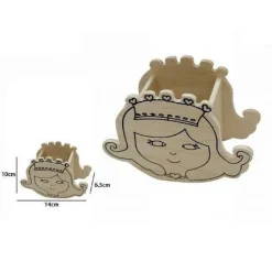 2 PZ. PORTAPENNE CONTENITORE PENNE MATITE IN LEGNO DECOUPAGE PRINCIPESSA 53482A