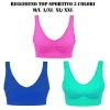 3 PZ REGGISENO REGGI SENO BRA SPORTIVO 3 COLORI SPORT INTIMO DONNA REGGISENI TG.