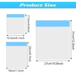 70 PZ SACCHETTI PER ALIMENTI CONGELATORE RIUTILIZZABILI CON CHIUSURA ERMETICA 3 MISURE