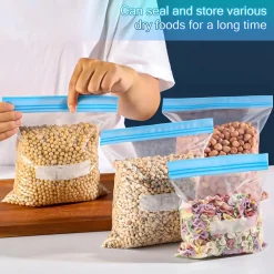 70 PZ SACCHETTI PER ALIMENTI CONGELATORE RIUTILIZZABILI CON CHIUSURA ERMETICA 3 MISURE