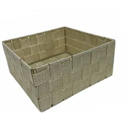 6 PZ SCATOLA IN TESSUTO CONTENITORI ORGANIZER BAGNO ARMADIO CASSETTI BEIGE 79152